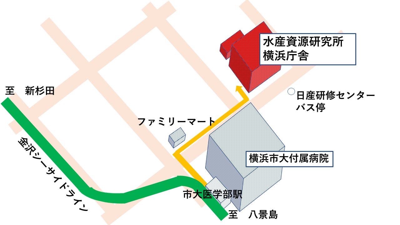 横浜庁舎への案内図