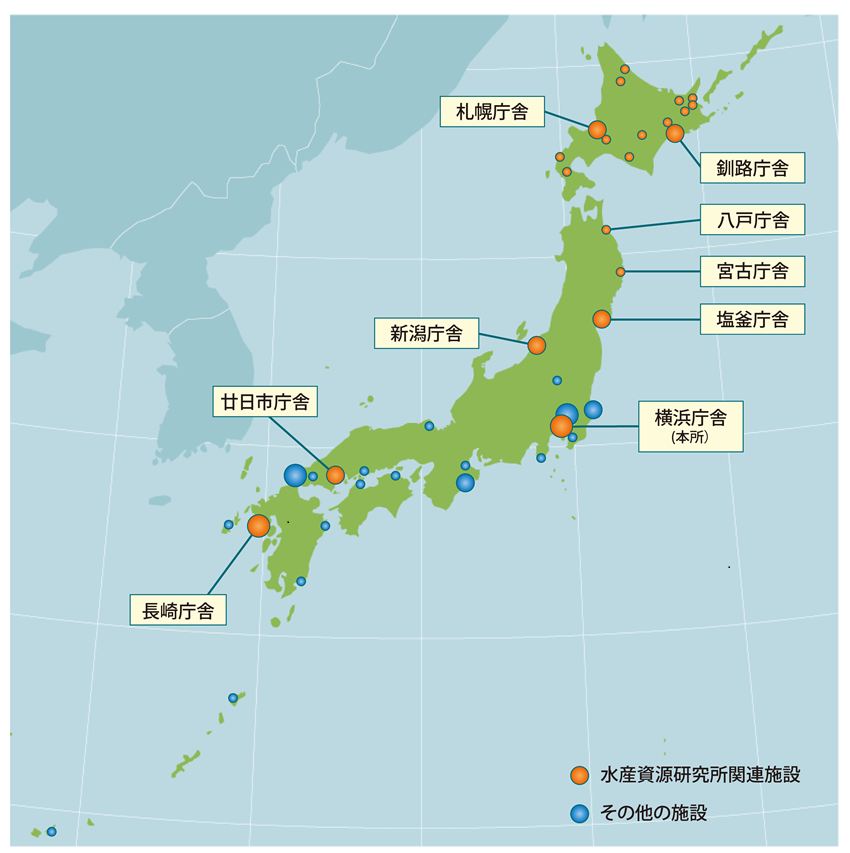 水産資源研究所施設配置図